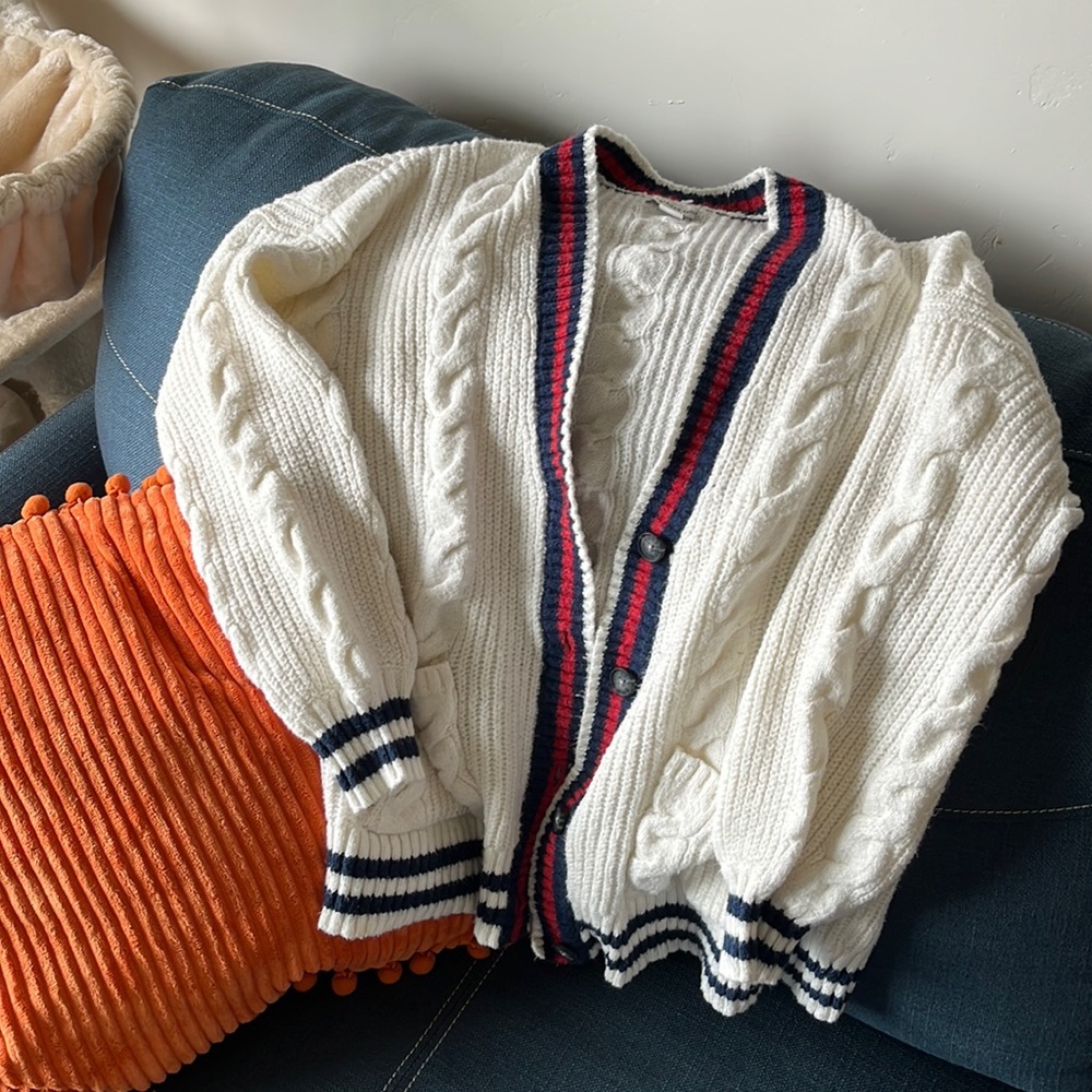 Academic Preppy Style AE Cardigan
